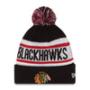 Chicago Blackhawks NHL New Era Biggest Fan Redux Pom Beanie Knit Hat-Cyberteez