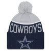 Dallas Cowboys NFL New Era On Field Sport Knit 2015-16 Pom Beanie Knit Hat Cap-Cyberteez