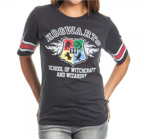 Harry Potter Hogwarts Crest Hockey Jersey Women's T-Shirt-Cyberteez