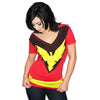 Dark Phoenix Jean Grey Marvel Comics Womens V-Neck Costume T-Shirt-Cyberteez