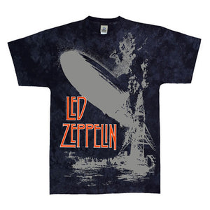 Led Zeppelin Exploding Blimp Tie Dye T-Shirt-Cyberteez