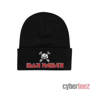 Iron Maiden Final Frontier Fold Cuff Beanie Knit Cap-Cyberteez