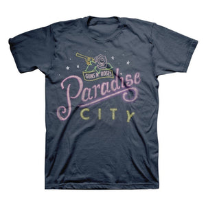 Guns N Roses Paradise City NAVY BLUE T-Shirt-Cyberteez
