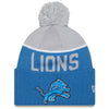 Detroit Lions NFL New Era On Field Sport Knit 2015-16 Pom Beanie Knit Hat Cap-Cyberteez
