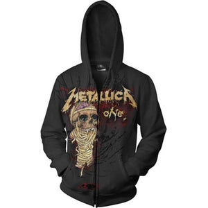 Metallica And Justice For All One Pushead Skull Zip Hoody Sweatshirt-Cyberteez