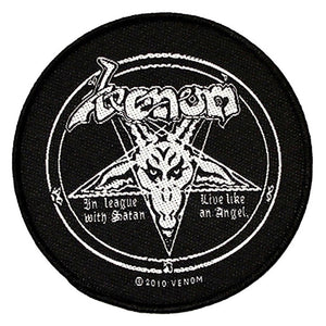 Venom Pentagram In League With Satan Circle Embroidered Woven Sew Iron On Patch-Cyberteez