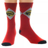 Mighty Morphin Power Rangers RED Adult Crew Socks-Cyberteez