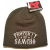Sons Of Anarchy Property Of SAMCRO GRAY SOA Beanie Knit Cap Hat-Cyberteez