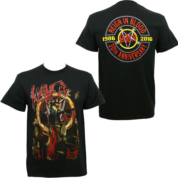 【待望★】 Slayer Reign Cyberteez - T-Shirt Anniversary 30th Blood In ミュージシャン
