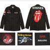 Rolling Stones Tongue Logo Custom Limited Edition Military Army Jacket-Cyberteez