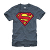 Superman Logo Blue Heather Tri-Blend T-Shirt-Cyberteez
