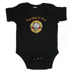 Guns N Roses Sweet Child Of Mine Bullet Seal Logo Kids Infant Childrens Onesie-Cyberteez