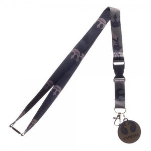 Star Wars Rogue One Rebel Alliance Logo Lanyard w/ Charm-Cyberteez
