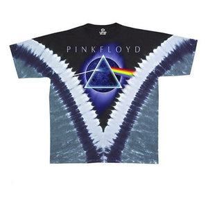 Pink Floyd Dark Side Of The Moon Pyramid V Tie Dye T-Shirt-Cyberteez