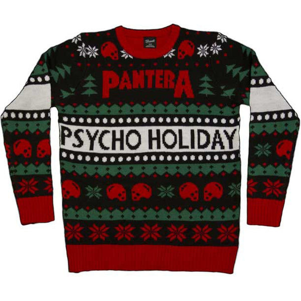 Pantera Psycho Holiday Logo Ugly Christmas Sweater Limited Edition -  Cyberteez