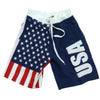 USA American Flag Men's Board Shorts Swim Trunks Patriotic Stars And Stripes-Cyberteez