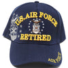 US Air Force Hat Retired w/ Insignia Shadow Blue Adjustable Cap-Cyberteez