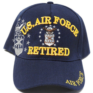 US Air Force Hat Retired w/ Insignia Shadow Blue Adjustable Cap-Cyberteez