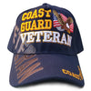US Coast Guard Veteran Hat Blue w/ Flag Eagle Logo Adjustable Cap-Cyberteez