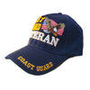 US Coast Guard Veteran Hat Blue w/ Flag Eagle Logo Adjustable Cap-Cyberteez