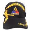 US Army Hat 2nd Armored Division Hell On Wheels Black Adjustable Cap-Cyberteez