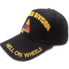 US Army Hat 2nd Armored Division Hell On Wheels Black Adjustable Cap-Cyberteez