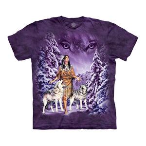 The Mountain Eyes Native Wolves Adult Unisex T-Shirt-Cyberteez
