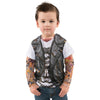 Biker Tattoo Vest Toddler Kids Child Allover Longsleeve T-Shirt-Cyberteez