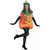 Pumpkin Costume Women's Adult Jack-O-Lantern Puffy Romper & Headpiece-Cyberteez