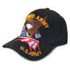 US Army Retired Hat Black w/ Eagle Flag Logo Adjustable Cap-Cyberteez