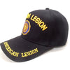 American Legion Insignia Seal Logo Hat Black Adjustable Cap-Cyberteez