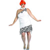 Flintstones Wilma Dress Wig & Necklace Women's Adult Plus Size Costume-Cyberteez