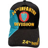 US Army Hat 24th Infantry Division Black Adjustable Cap-Cyberteez