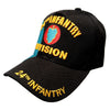 US Army Hat 24th Infantry Division Black Adjustable Cap-Cyberteez