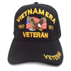 Vietnam Era Veteran Hat Black w/ Eagle Flag Logo Adjustable Cap-Cyberteez