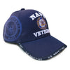US Navy Veteran Hat w/ Seal Logo Blue Adjustable Cap-Cyberteez