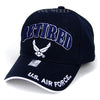 US Air Force Retired Hat Navy Blue w/ Wings Logo-Cyberteez