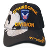 US Army Hat 11th Airborne Division Black Adjustable Cap-Cyberteez