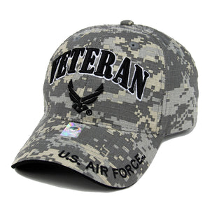 US Air Force Veteran Hat ACU Digital Camo w/ Wings Logo-Cyberteez