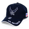 US Air Force Hat Wings Logo Only Navy Blue w/ Flag Patch Side-Cyberteez