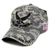 US Air Force Hat Wings Logo ACU Digital Camo w/ Flag Patch Side-Cyberteez