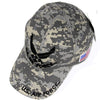 US Air Force Hat Wings Logo ACU Digital Camo w/ Flag Patch Side-Cyberteez