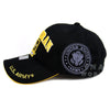 US Army Veteran Hat Black w/ Yellow Border And Gray Army Star Logo Seal Side-Cyberteez