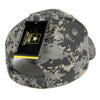US Army Retired Hat ACU Digital Camo Yellow Border Seal w/ Flag Patch Side-Cyberteez