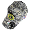 US Army Retired Hat ACU Digital Camo Yellow Border Seal w/ Flag Patch Side-Cyberteez