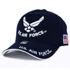 US Air Force Hat Wings Logo Navy Blue w/ Flag Patch Side-Cyberteez