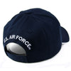 US Air Force Hat Wings Logo Navy Blue w/ Flag Patch Side-Cyberteez