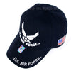 US Air Force Hat Wings Logo Navy Blue w/ Flag Patch Side-Cyberteez