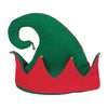 Santa Claus Elf Helper Red & Green Christmas Costume Hat w/ Bells Adult Size-Cyberteez
