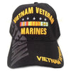 US Marines Vietnam Veteran Hat USMC Black Adjustable Cap-Cyberteez